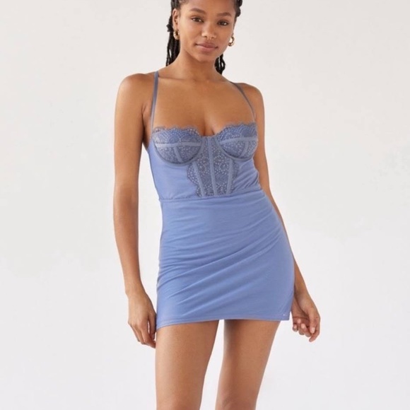NWT Urban Outfitters Brenna Bustier Mini Corset Dress | Large - Picture 1 of 3